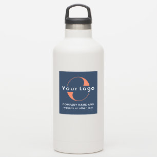 Logo & Text on Vinyl square Water Bottle Business