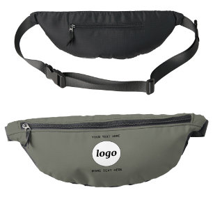 Logo Text Promotional Business Branding Sage Green Fanny Pack
