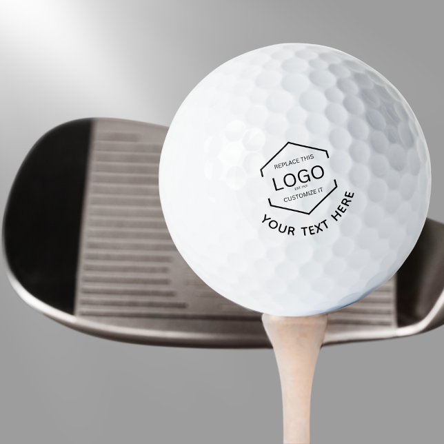 Logo Text White Background Business Promotional Golf Balls (Creator Uploaded)