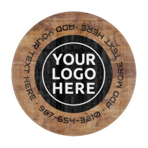 LOGO & TEXTE   Planche à découper en verre personn