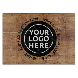 LOGO & TEXTE   Planche à découper en verre personn