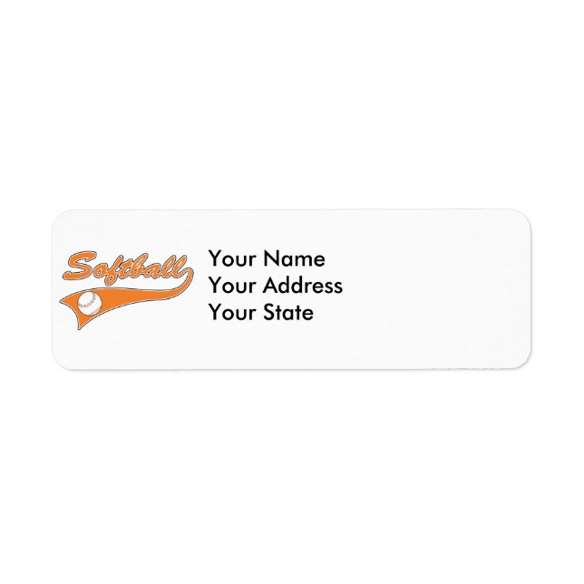 logo texte script softball orange (Devant)