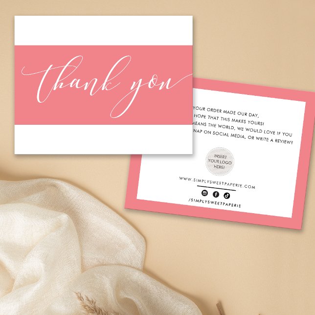 LOGO THANK YOU elegant calligraphy coral pink (Creator Uploaded)