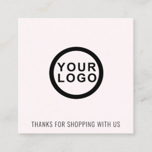 Logo   Thank You Modern Square Business Card