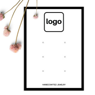 Logo Three  Earring Hole Sets Black Border Display