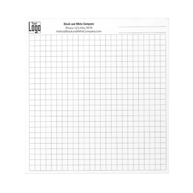 Logo Trade Project Planning Grid Graph Notepad (Front)