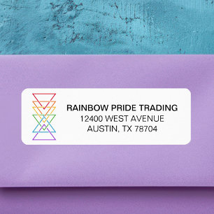 Logo Triangle Arc-en-ciel Adresse de Retour LGBTQ