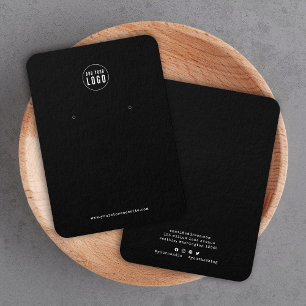 Logo Typewriter Custom Color Earring Display Card