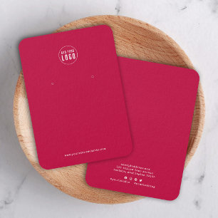 Logo Typewriter Custom Colour Earring Display Card