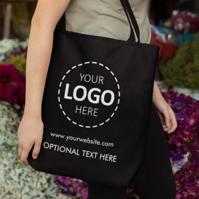 Logo Upload Marketing Black Tote Bag (Creator Uploaded)