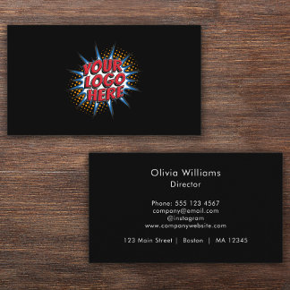 Logo Upload Modern Simple  Business Card