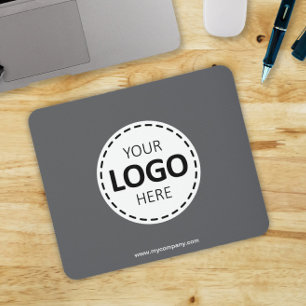 Logo Upload Modern Simple Grey Mouse Pad