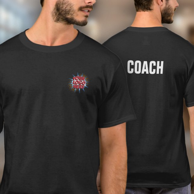 Logo Upload Template on Front - Your Text on Back T-Shirt (Creator Uploaded)