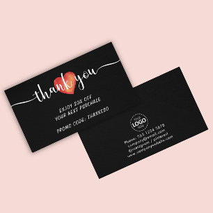 Logo Upload Thank You Discount Business Card