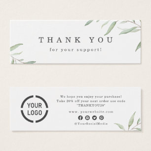 Logo vert rustique minimal entreprise merci