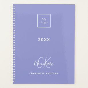 Logo violet monogram initials business planner
