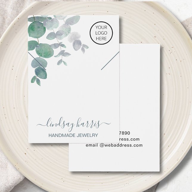 Logo Watercolor Eucalyptus Necklace Display Card (Creator Uploaded)