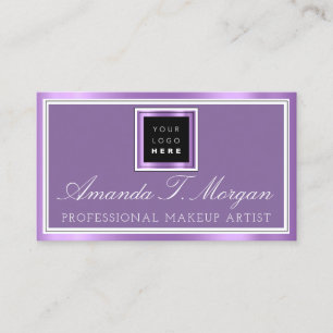 Logo Wedding Event Planner Production  Purple Business Card
