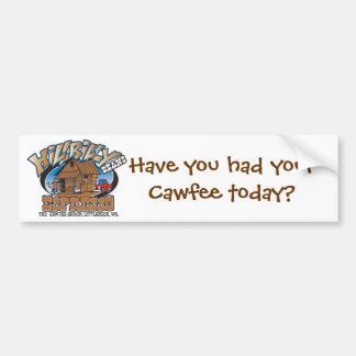 logo_white_full_thecawfeeshack, Ha... - Customized Bumper Sticker