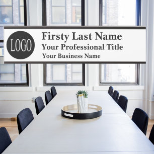 Logo White Office Door Sign Signs Name Plate