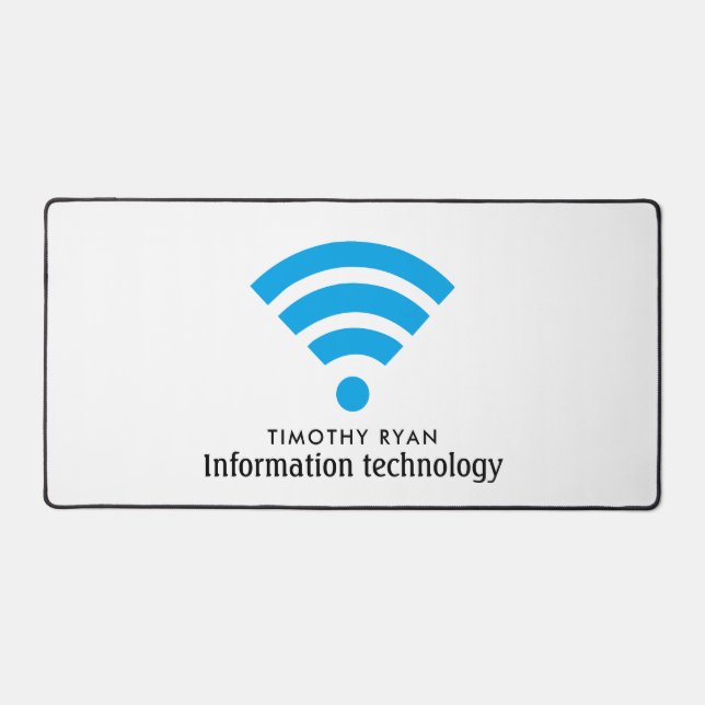 Logo Wi-Fi bleu, Technologie de l'information, Ord (Recto)
