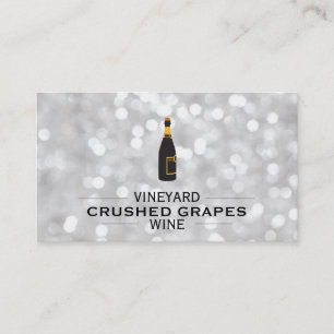 Logo with Dividers Champagne (white bokeh) Business Card