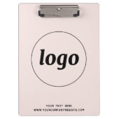Logo with Text and QR Code Business Clipboard (Front)