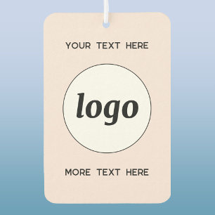 Logo With Text Business Promotional Blush Pink Air Freshener