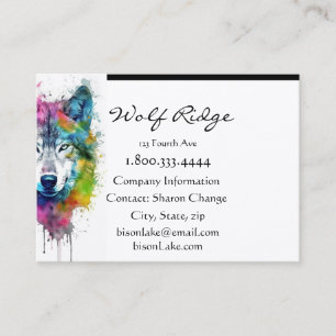 Logo Wolf Wolves Nature Carte de visite personnali