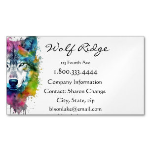 Logo Wolf Wolves Nature Carte de visite personnali