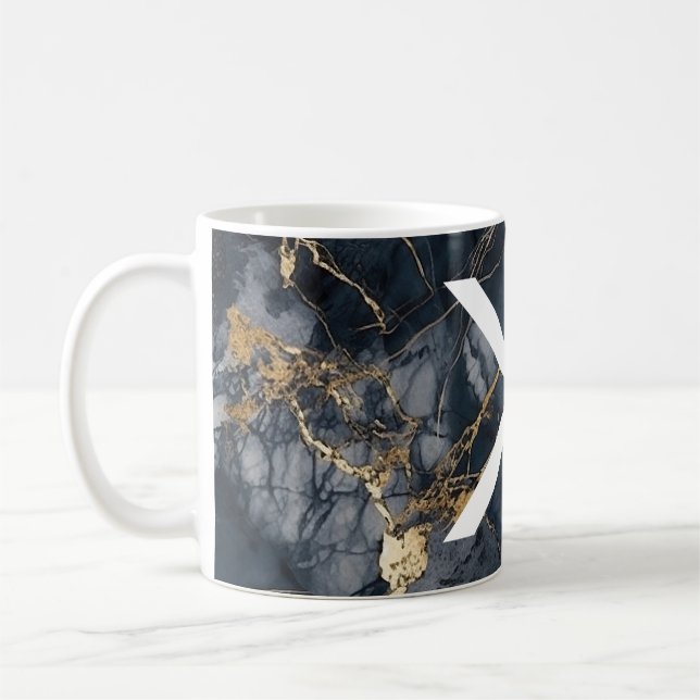 Logo XRP 'X' Indigo Marble Mug (Gauche)