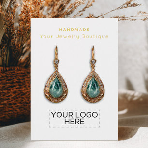 Logo Your Handmade Boutique Earring Display Cards