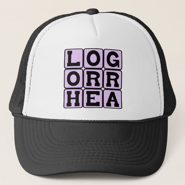 Logorrhea, Incoherent Talkativeness Trucker Hat (Front)