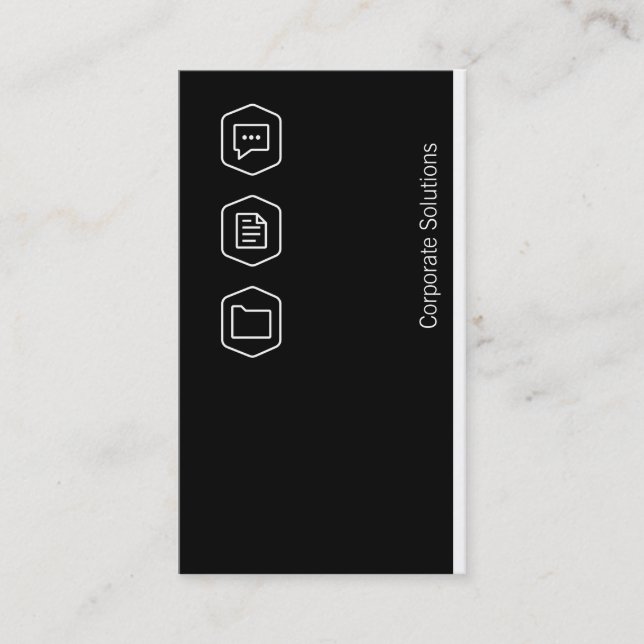 Logos Corporate Variation (black) Business Card (Front)