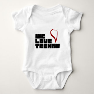 Logotipo-We-Love-Techno Baby Bodysuit