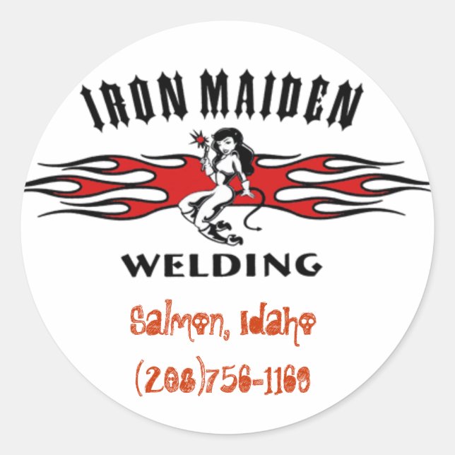 LogoTranspnonumb, Salmon, Idaho(208)756-1169 Classic Round Sticker (Front)