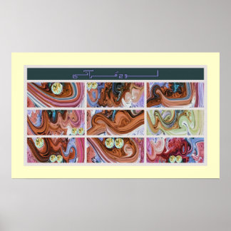 lohe Qurani painting فن-الخط-لوح-قرآنی Poster