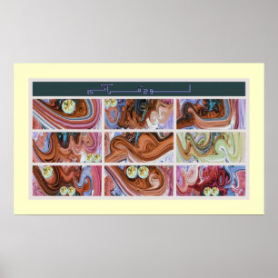lohe Qurani painting فن-الخط-لوح-قرآن Poster