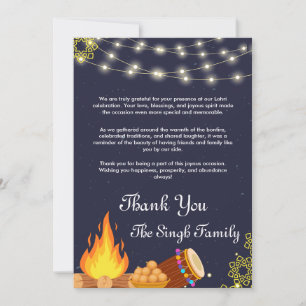 Lohri Thank you card template