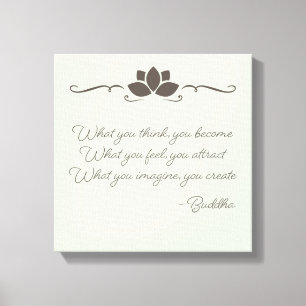 Loi d'attraction Bouddha Mur Art toile