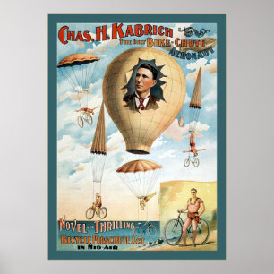 Loi sur le parachute de bicyclette ~ Poster sur la