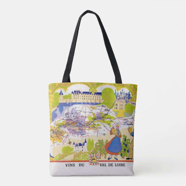 Loire Valley Wine Region Shoulder Tote Bag (Back)