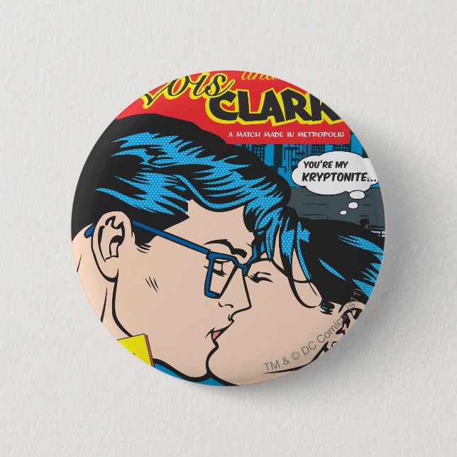 Lois and Clark Comic 2 Inch Round Button (Front)
