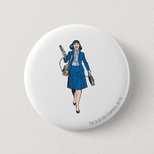 Lois Lane with Microphone 2 Inch Round Button