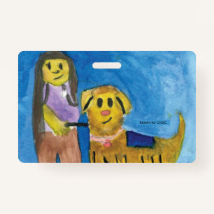 Lois the therapy dog - KidsArt for CHOC Badge