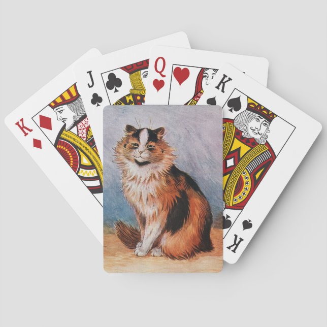 Lois Wain Vintage Calico Cat Playing Cards (Back)