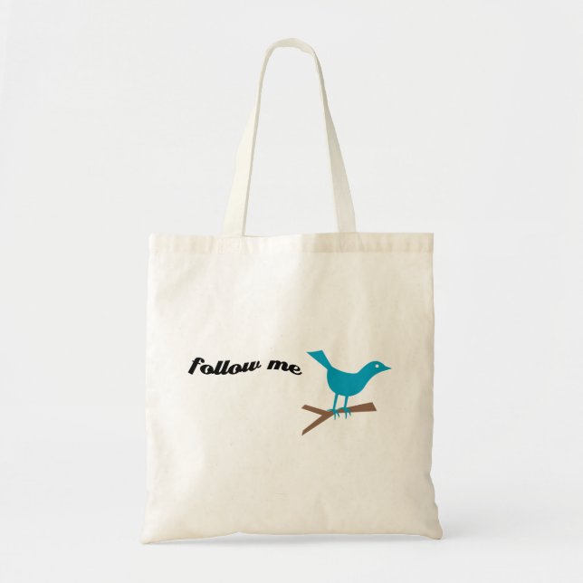 L'oiseau bleu de gazouillement me suivent sac (Devant)