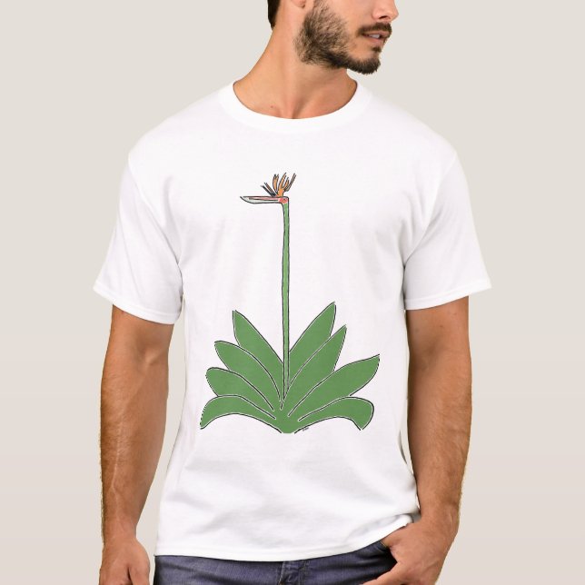 L'Oiseau Du Paradis T-Shirt De La Caricature Plant (Devant)
