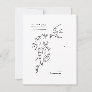 L'oiseau et le bouquet, by Apollinaire  Card