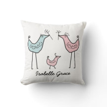 L'oiseau moderne de bébé a personnalisé le coussin